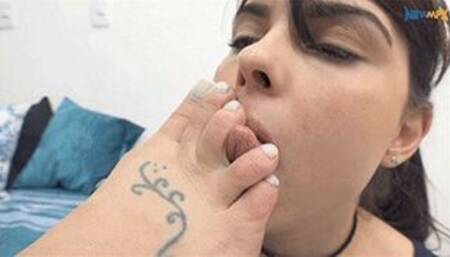 Worshipping My Friend' Sweaty Feet - Clip 4