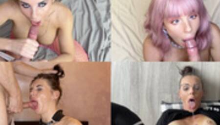 Huge Facials compilation from Slutty Stepmom