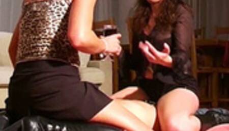 Face sitting by the brats - Bitchy Brats & Donkey - MP4 Clip