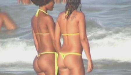 Two beauties on the beach - GNDBeachVideos