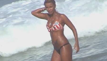 Tanned goddes at the beach - GNDBeachVideos