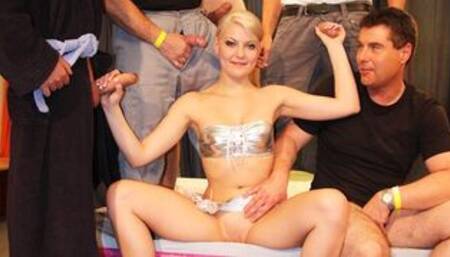 Oiled Flexi MILF Group Fucked