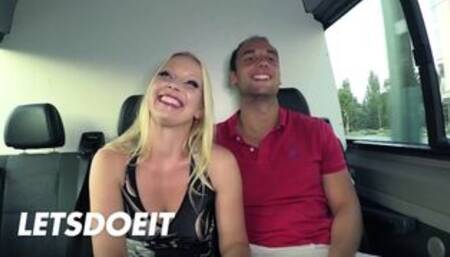 Blonde Jessy Key Sex in the Van with Big Cock