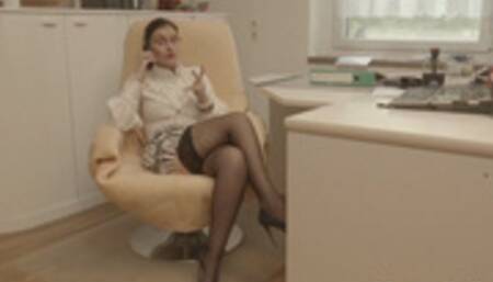 Lesbian boss uses her maid Part 1