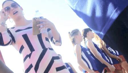 Milf UPSKIRT office party