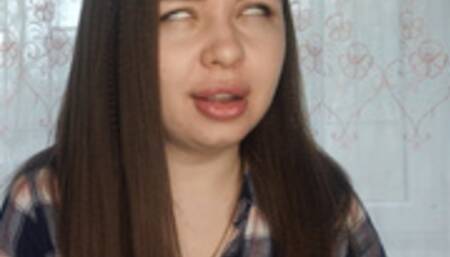 the whites of the scary witch's eyes