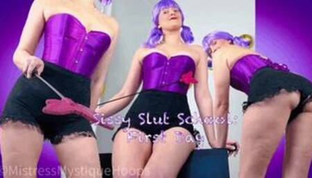 Sissy Slut School: First Day - Sissy Training & Encouraged Feminization Fantasy with Femdom Mistress Mystique - MP4