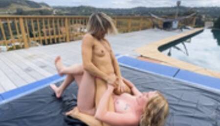 Newcomer Cay Baby vs Lora Cross in a Topless Revenge Fight