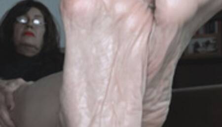 older ladies-big bare feet and soles