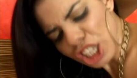 DP interracial fucking cock whore