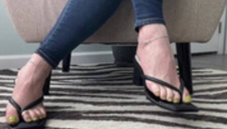 Thong Heels Dangling & Shoeplay