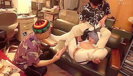 Changing A Housewife Into A Rei Ayanami Costume : Yuriko Mikumo 47 Years Old - Part.1