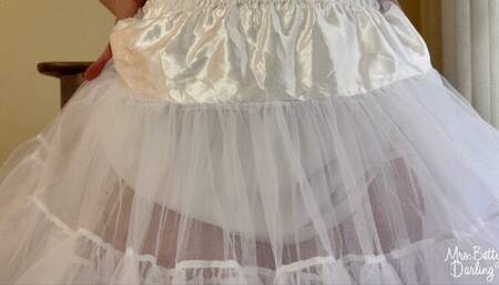 Betty's Boudoir: White Petticoat and White Nylon Panties