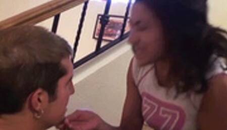 Come here loser so I can sneeze all of my germs onto your sad sorry face - Nasty Natascha & Her pathetic Ex - MP4 file