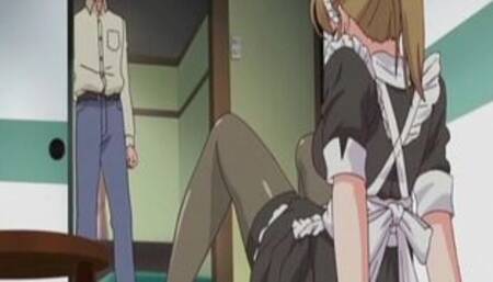 Anime maid masturbates and gets wet