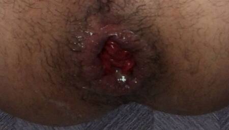 Sissy slave using eggplant