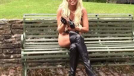 Not The Usual Sight At Your Local Park Bench!!