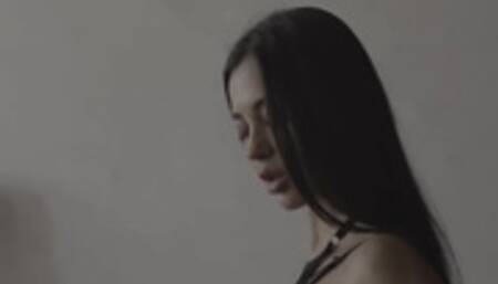 STASYQ - Petite tattooed babe MollyQ in black lingerie