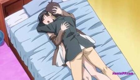 Horny Hentai Brunette Babe Fuck with College at School