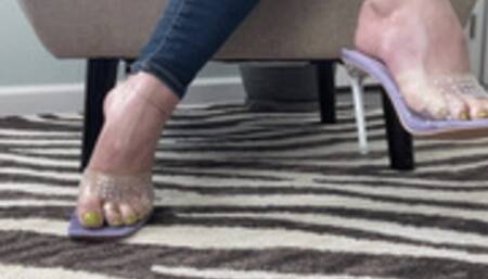 High Heel Mules Dangling & Shoeplay