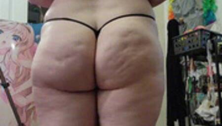 Jeans & A Little Black Thong Tease