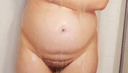 Soapy shower and slow motion rinsing