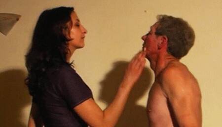FACE SLAPPING - MISTRESS EVIL & SLAVE osel - MP4 Clip