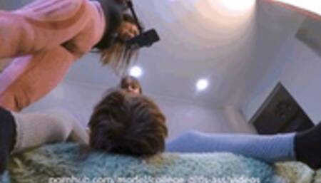 06RJ Pov The slave must eat the cigarette butts! Spat on the face of a slave) My friend and I love to mock a slave [mp4]