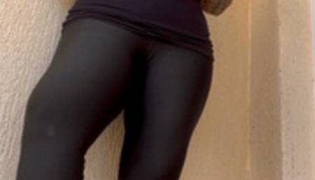 Crush - Smoking and making a video in a non-smoker's house - Leggings -Sneakers - Nose exhales - Part 2