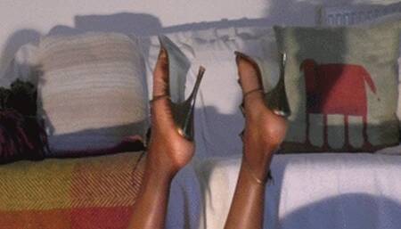 Strappy heels up in the air - wmv