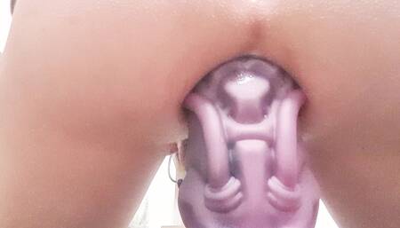 Stuffing my hot ass with a giant cock