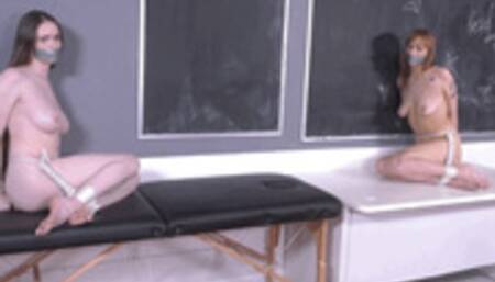 A Tight Naked Hogtie Seems Like a Fitting Day for Hazel and Rebecca's Wierd Day to End! 1080p Version