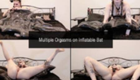 Multiple Orgasms on Inflatable Bat