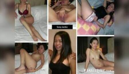 Asian GF showing off her oral skills