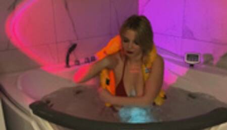 YELLOW JACKET in the jacuzzi swimming (compilation)