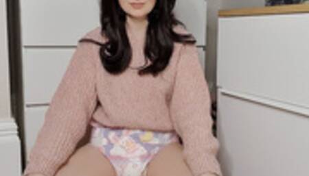 POV Bunny Hopps diaper wetting peeing