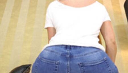 She suffers from my jeans ass