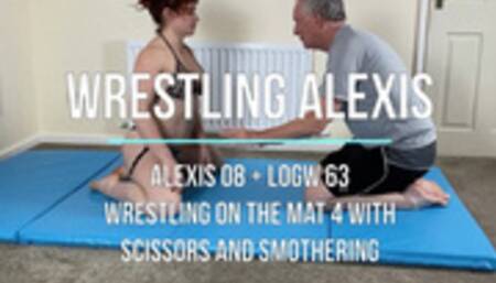 Alexis 08 - Wrestling on the Mat 4 with Scissors and Smothering