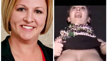 Amanda Wedge drunk af flashes HUGE tits GGW