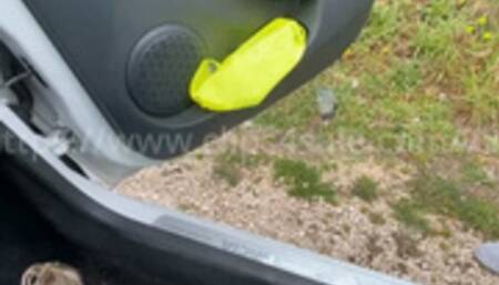 Laetitia drives a Dacia - PIP - feet POV