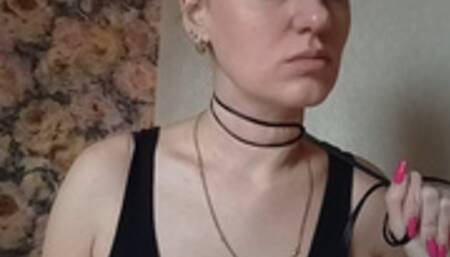 Muscular control of my neck, getting an orgasm from the rope around my neck PART2