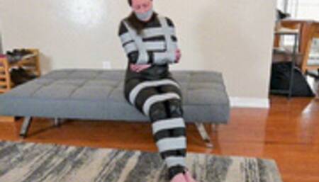MinxGrrl - Tape Bondage, Tape Gag and Tape Blindfold (WMV Format)