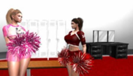 Dirty pro wrestling between two cheerleaders: Sara vs Alex