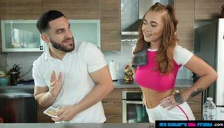 Super fit babe Callie Black squats on big thick cock