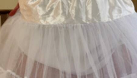 Betty's Boudoir: White Petticoat and White Nylon Panties