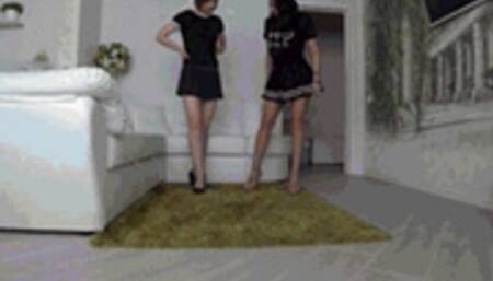 black panties under pleated skirts II