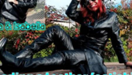 Feeding a leather boot fetishist