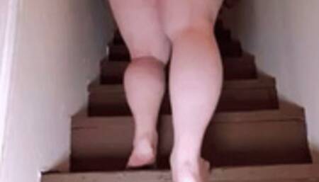 BBW Tight Calves Stair Stretching Compilation