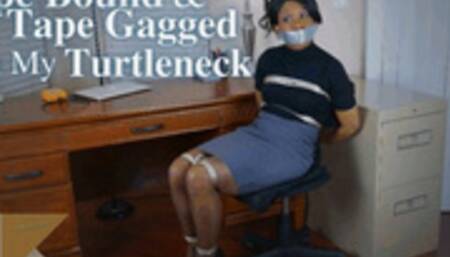 Rope Bound & Tape Gagged In My Turtleneck - CLASSIC SECRETARY STRUGGLING SCENARIO IN 4K