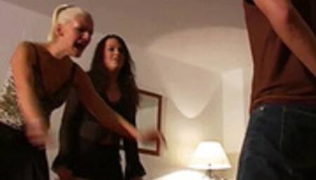 Ball kicking - Bitchy Brats & Donkey - MP4 Clip